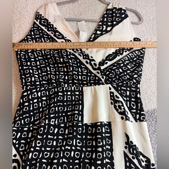 Aquazzura Dress Womens Sz 10 pavilion asymmetrical Silk in optic white & Black - Picture 10 of 16